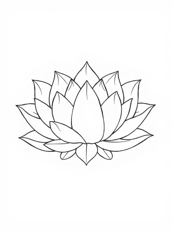 lotus flower coloring page