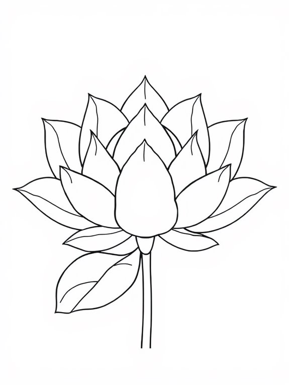 lotus flower coloring page