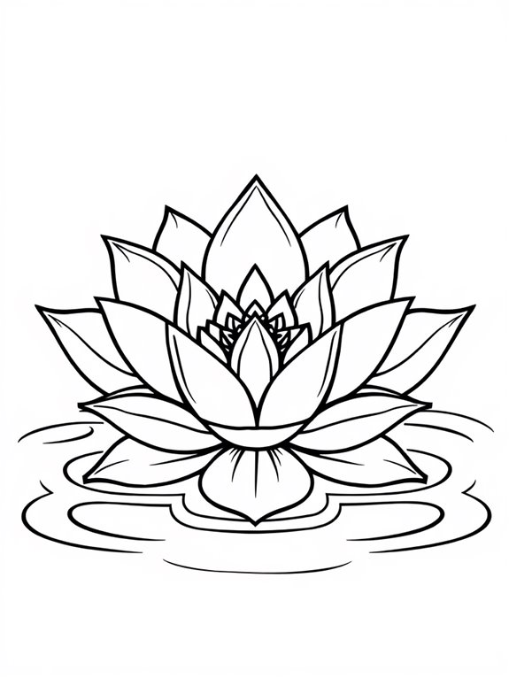 lotus flower coloring page