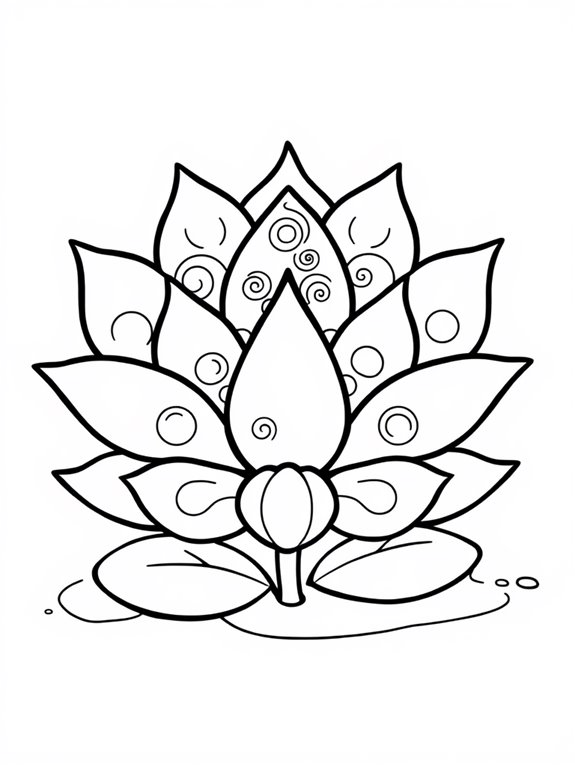 lotus flower coloring page