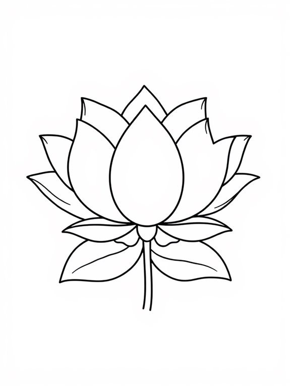 lotus flower coloring page