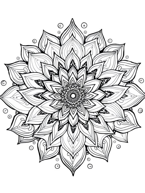 lotus mandala coloring activity