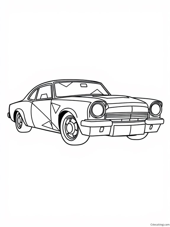 lowrider geometric coloring page