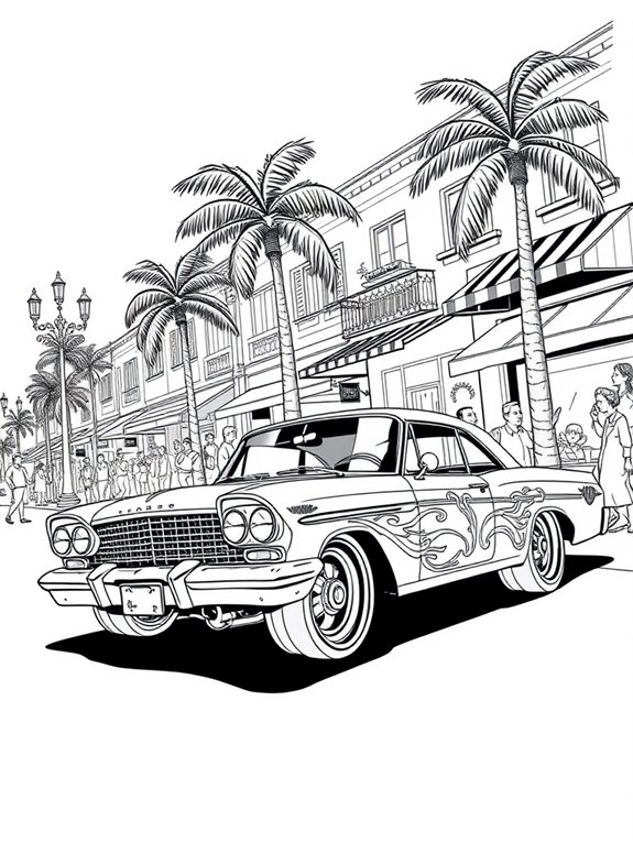 lowrider street scene illustration