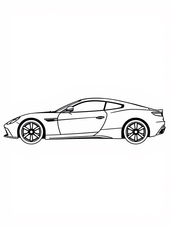 luxury car coloring page