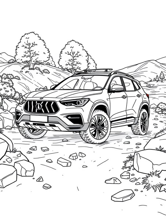 luxury off road vehicle coloring