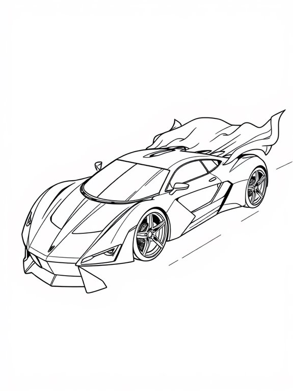 luxury superhero car coloring