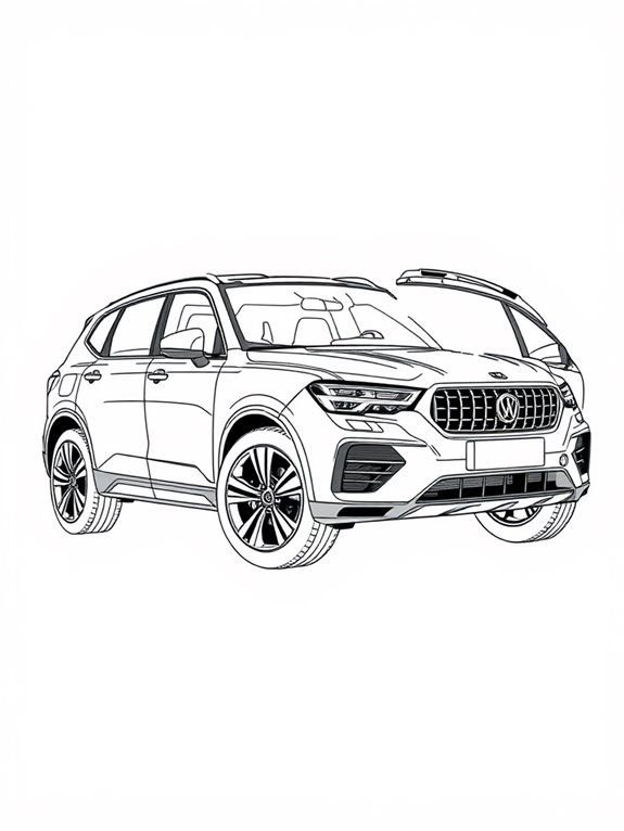 luxury suv coloring page