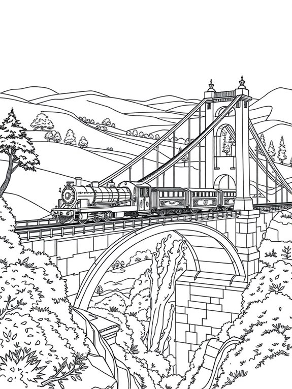 luxury train bridge scene