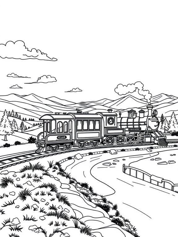 luxury train scenic outline