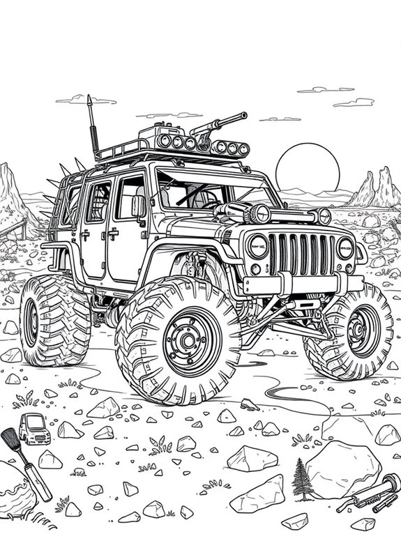 mad max car coloring page