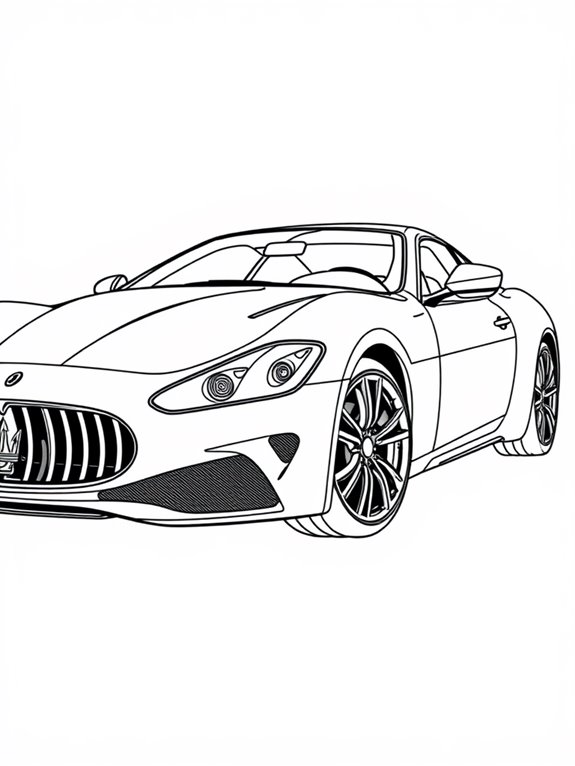 maserati car coloring page