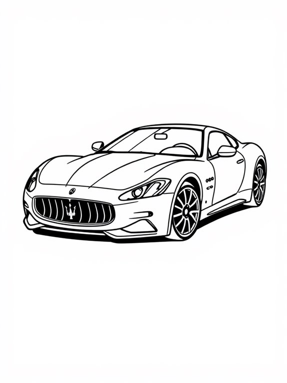 maserati coloring page fun