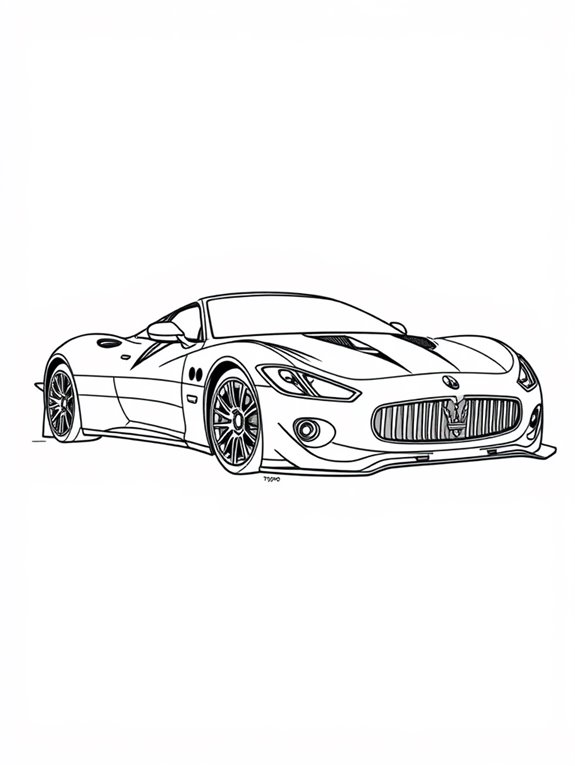 maserati race car illustration