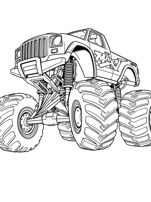 max d monster truck coloring