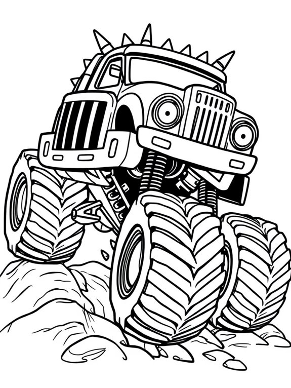 max d truck coloring page