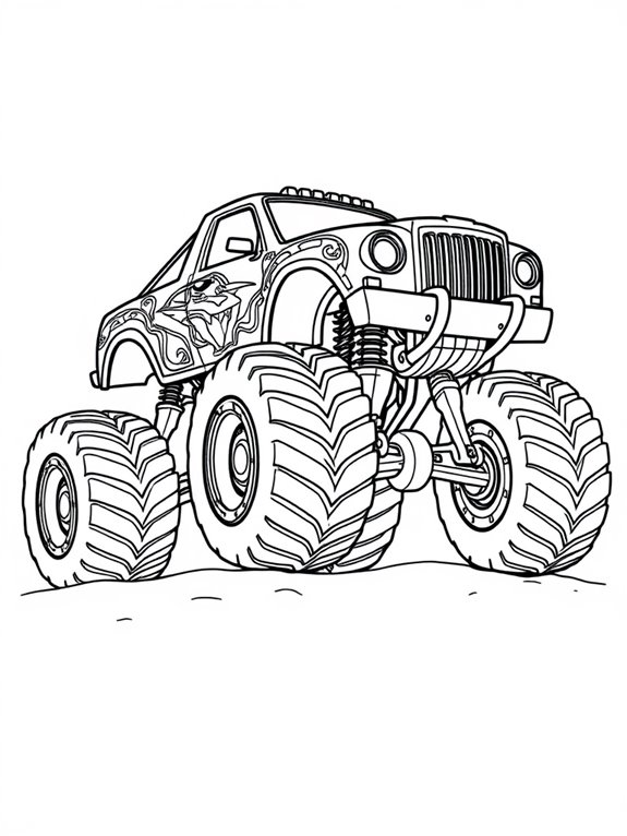 max d truck coloring page