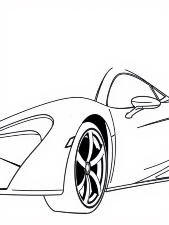 mclaren car coloring page