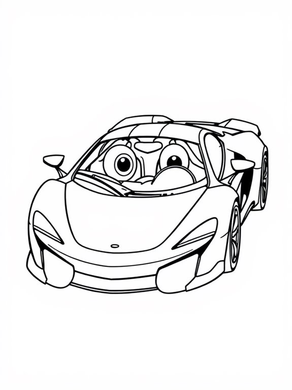 mclaren cartoon coloring page