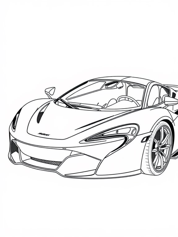 mclaren coloring page design