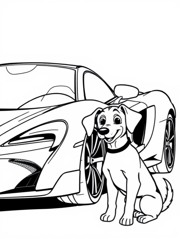 mclaren dog and car