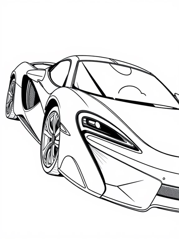 mclaren sports car coloring