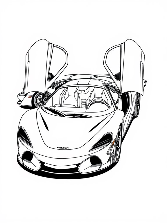 mclaren supercar coloring activity