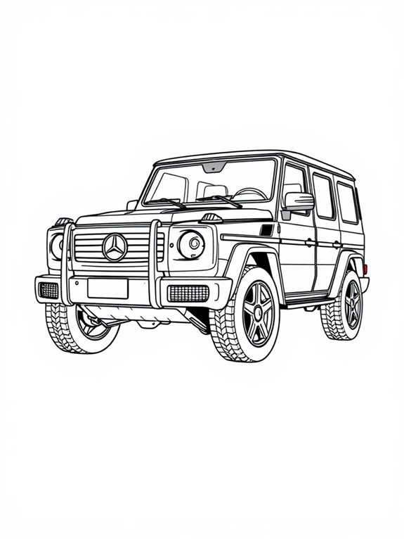 mercedes g wagon coloring page