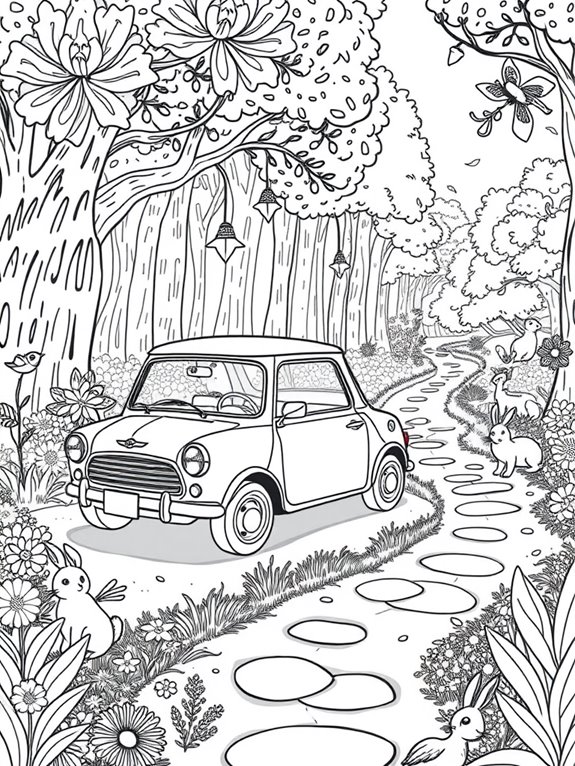 mini cooper coloring page