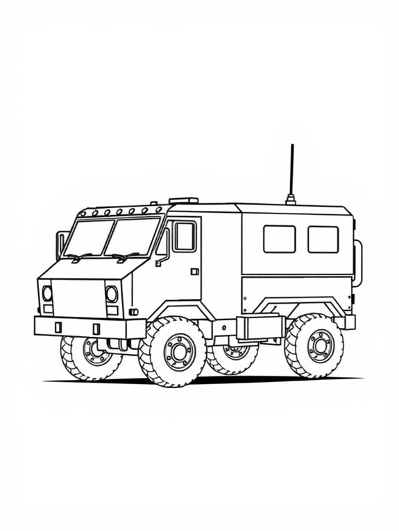 minimalist armored truck design