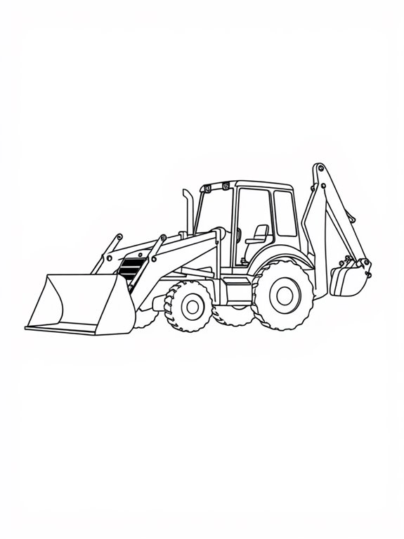 minimalist backhoe loader design