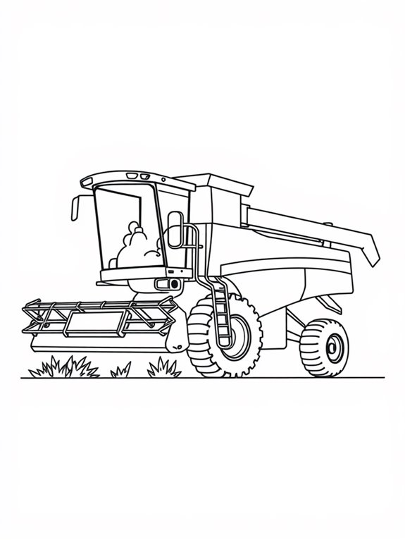 minimalist combine harvester design