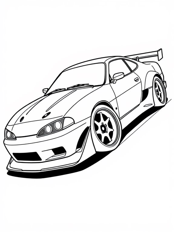 minimalist drift car art