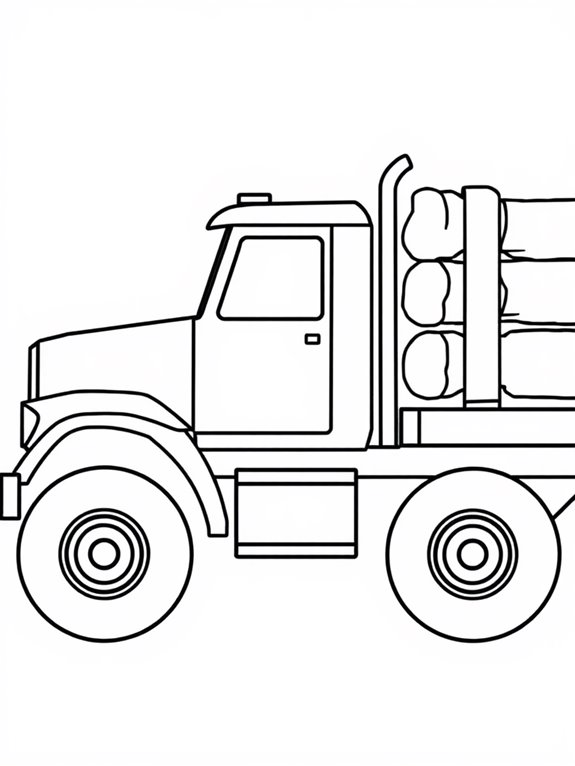 minimalist logging truck design