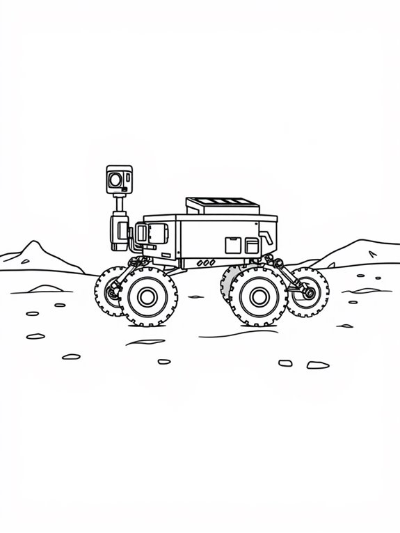 minimalist moon rover illustration