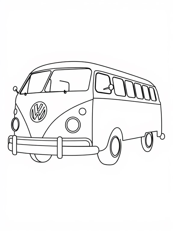 minimalist volkswagen bus design