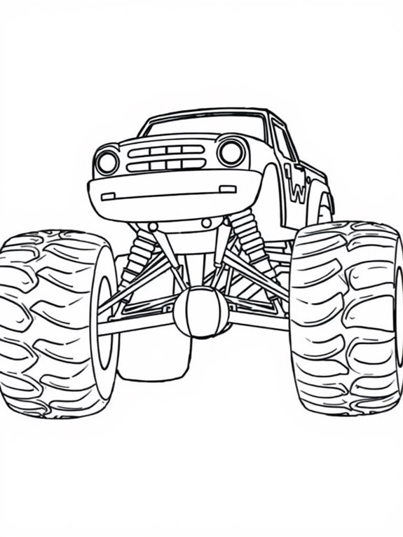 monster jam coloring page