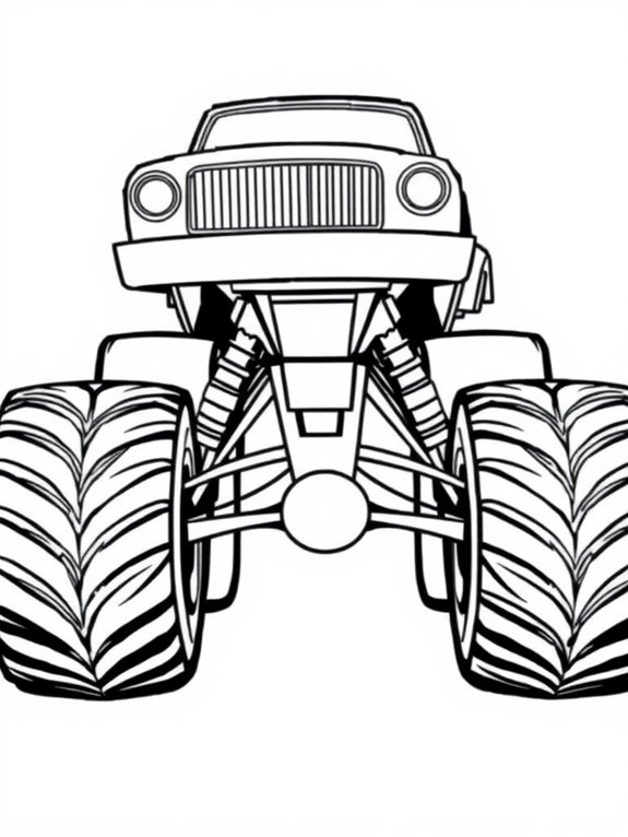 monster truck coloring page