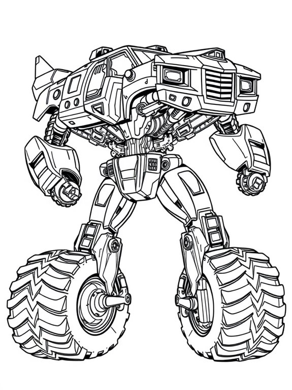 monster truck coloring page