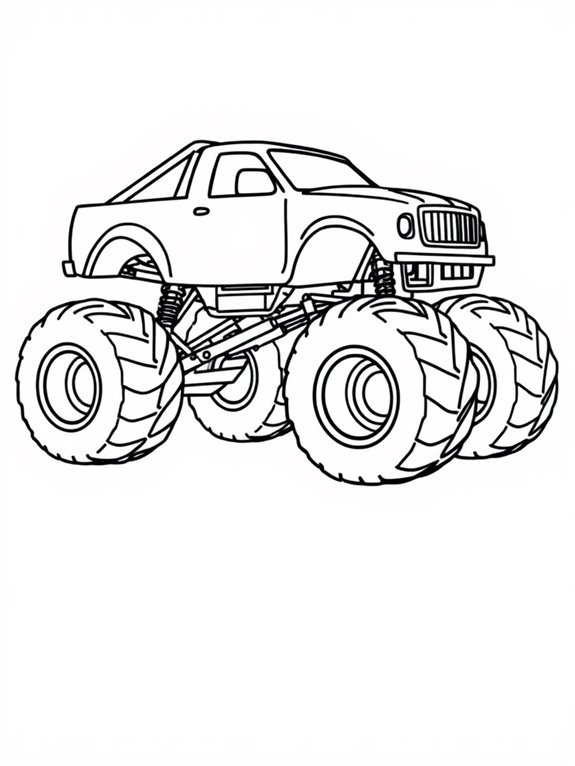 monster truck coloring page