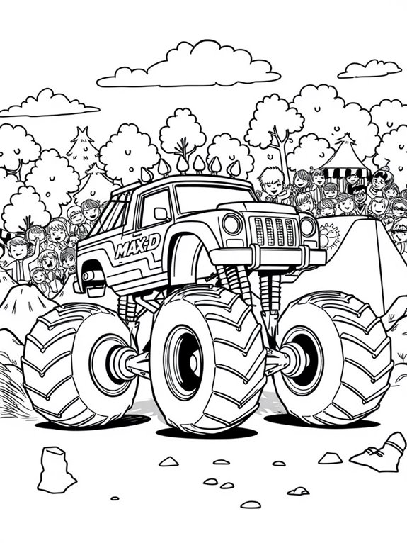 monster truck coloring page