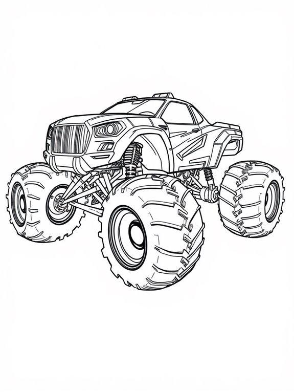 monster truck coloring page