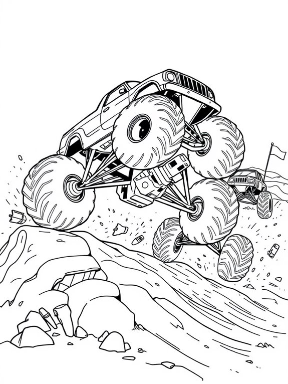 monster truck race scene