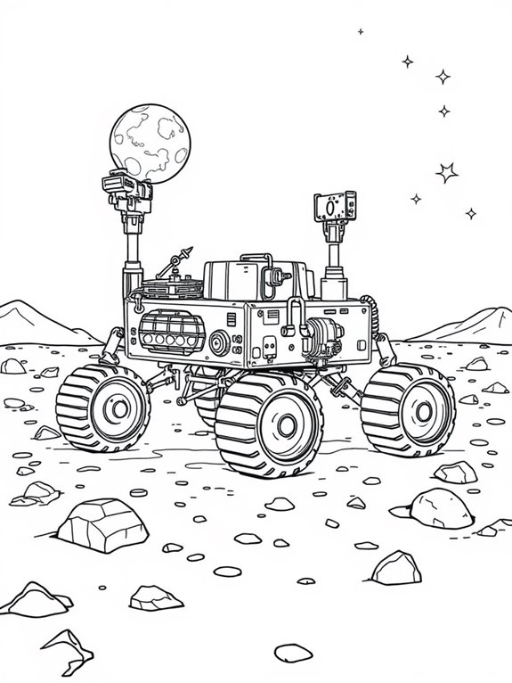 moon rover coloring adventure