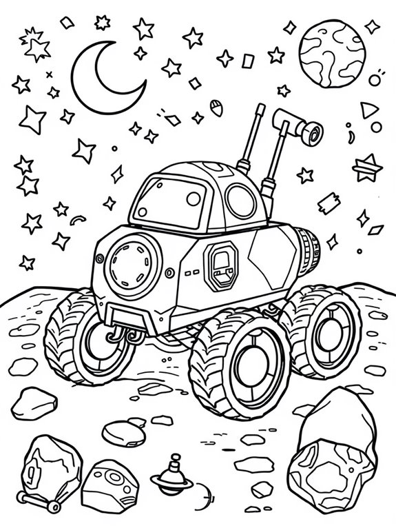 moon rover coloring fun