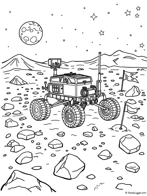 moon rover in space