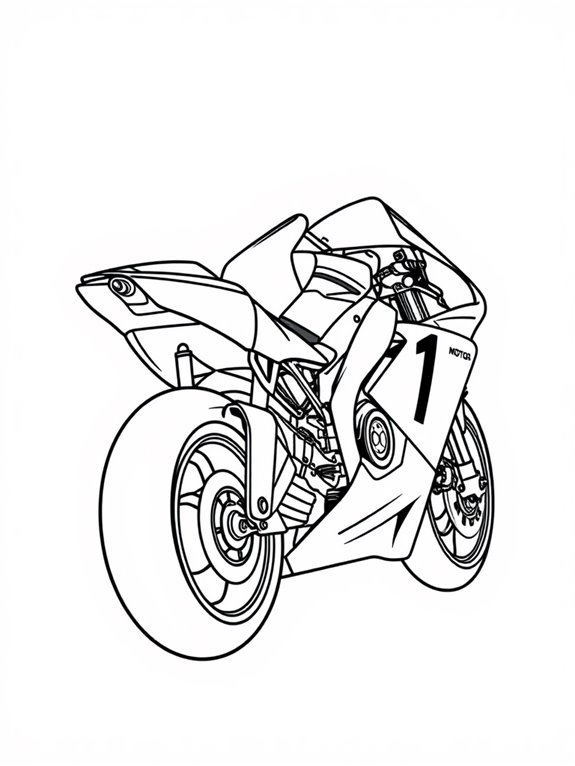 motogp bike coloring page