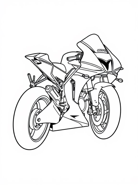 motogp bike coloring page