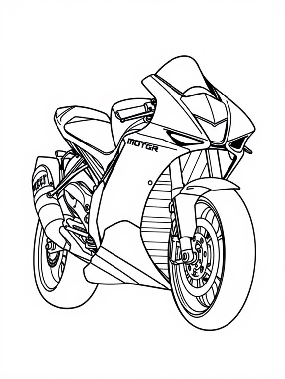 motogp bike coloring page