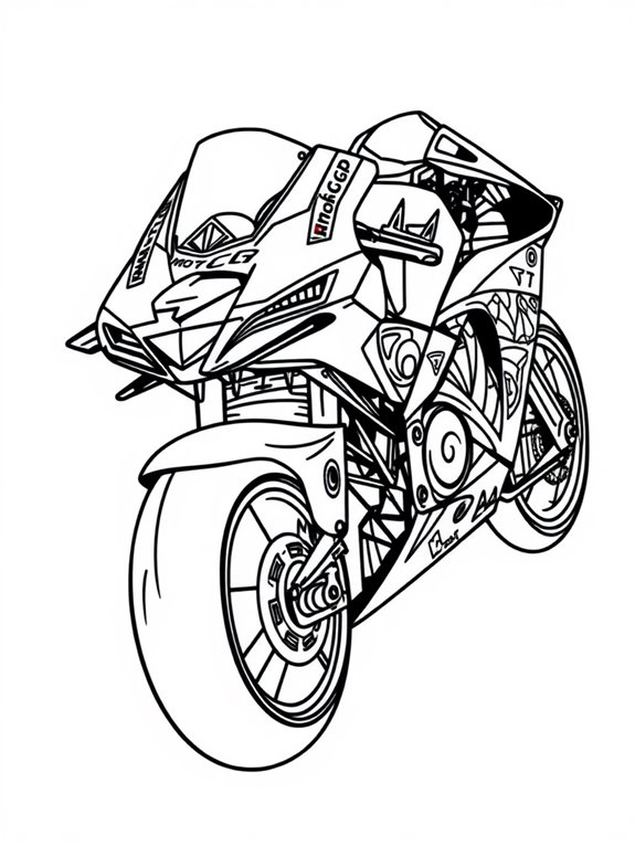 motogp bike coloring page